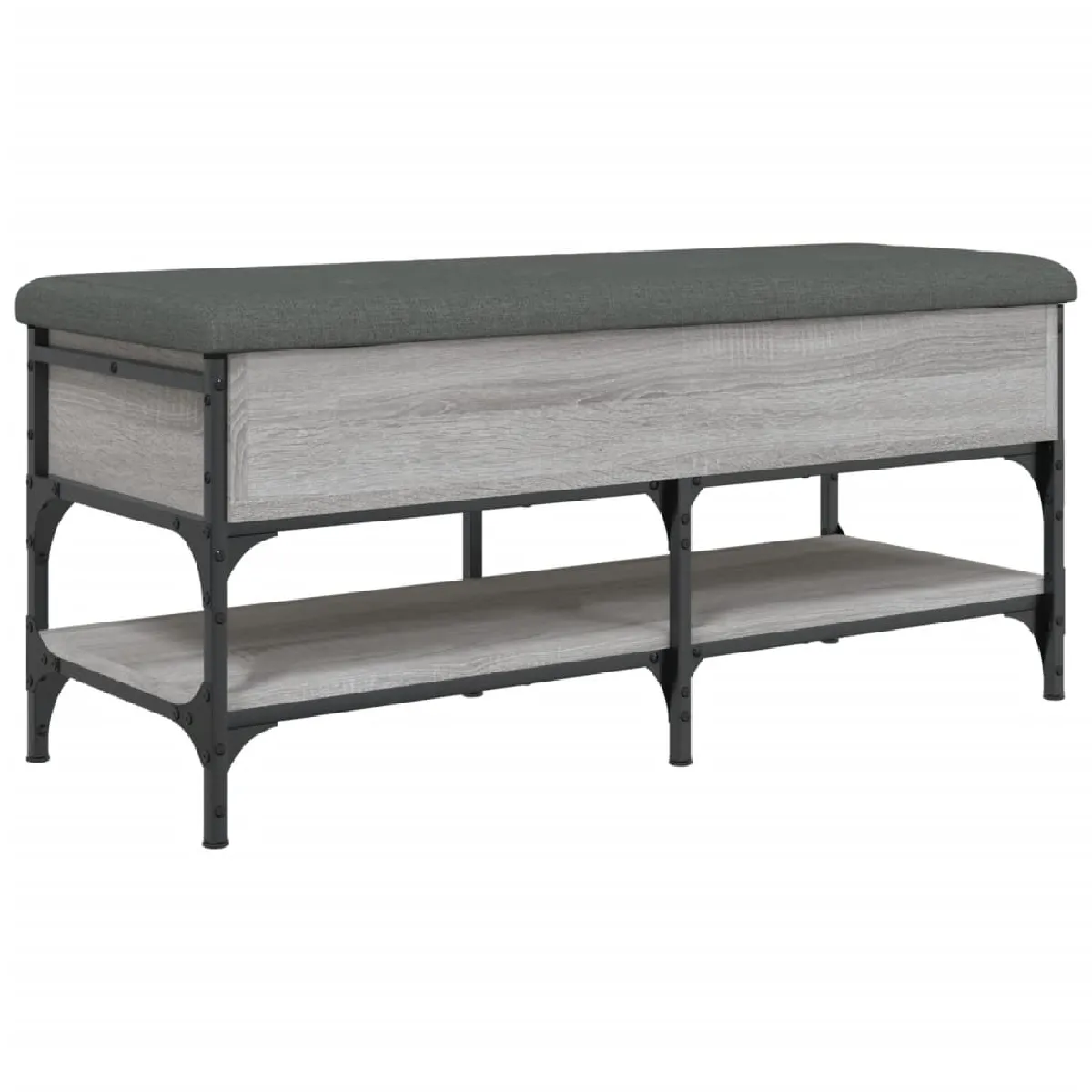 Decoshop26 Banc à chaussures avec coussin - Gris Decoshop26 Banc à chaussures avec coussin - Gris