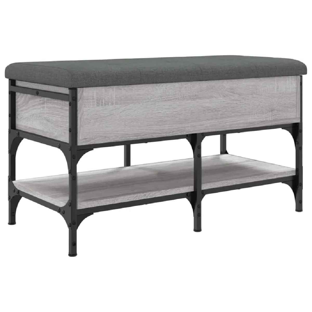 Decoshop26 Banc à chaussures avec coussin - Gris Decoshop26 Banc à chaussures avec coussin - Gris