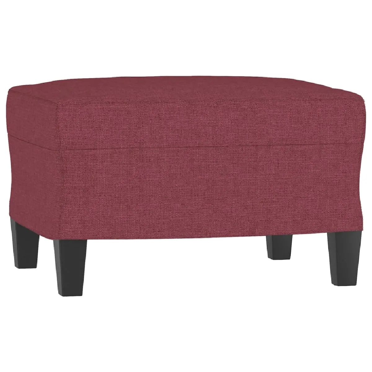 Decoshop26 Repose-pieds tabouret tissu - Bordeaux