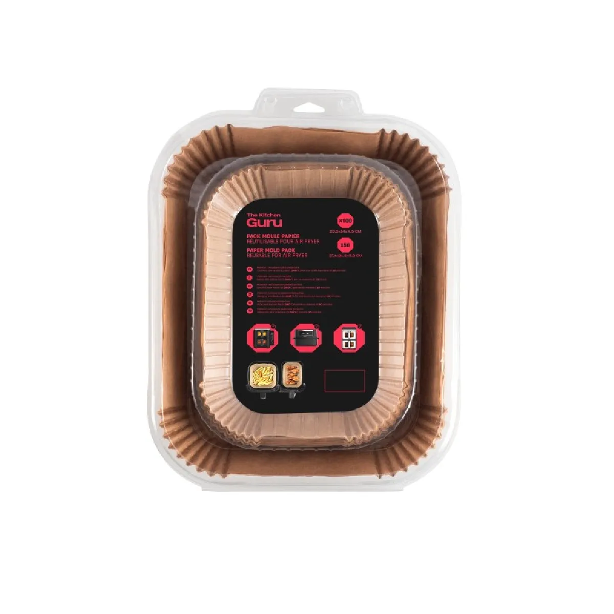 The Kitchen Guru Moules De Cuisson Pour Friteuse À Air - 150 Pièces