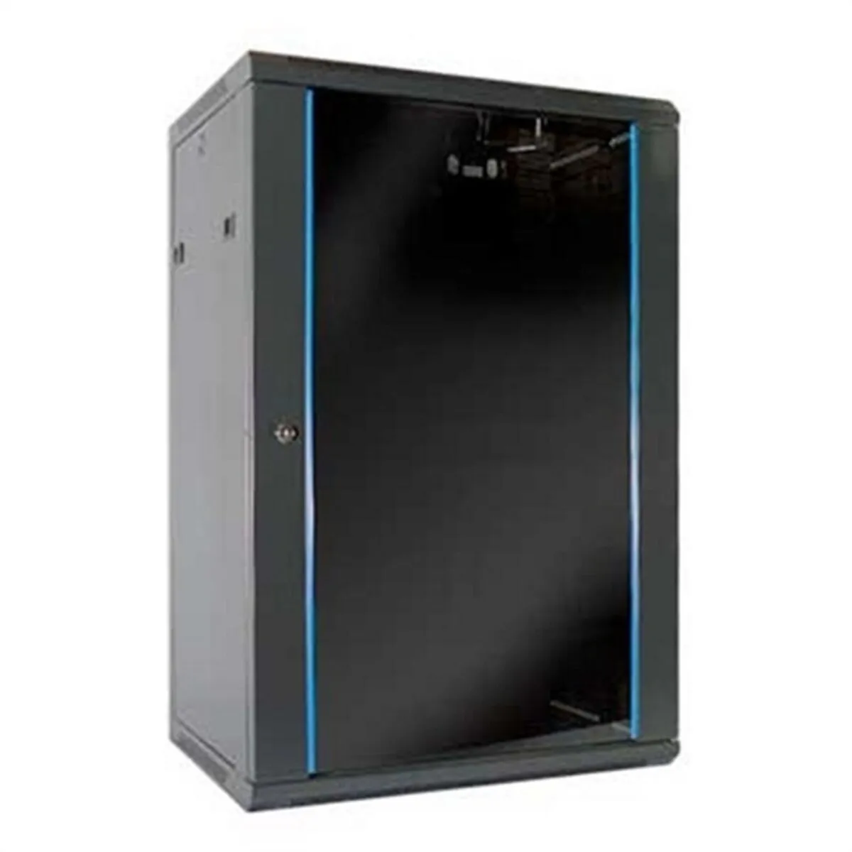 2lan Armoire Mural 18U 19" Noir/bleu