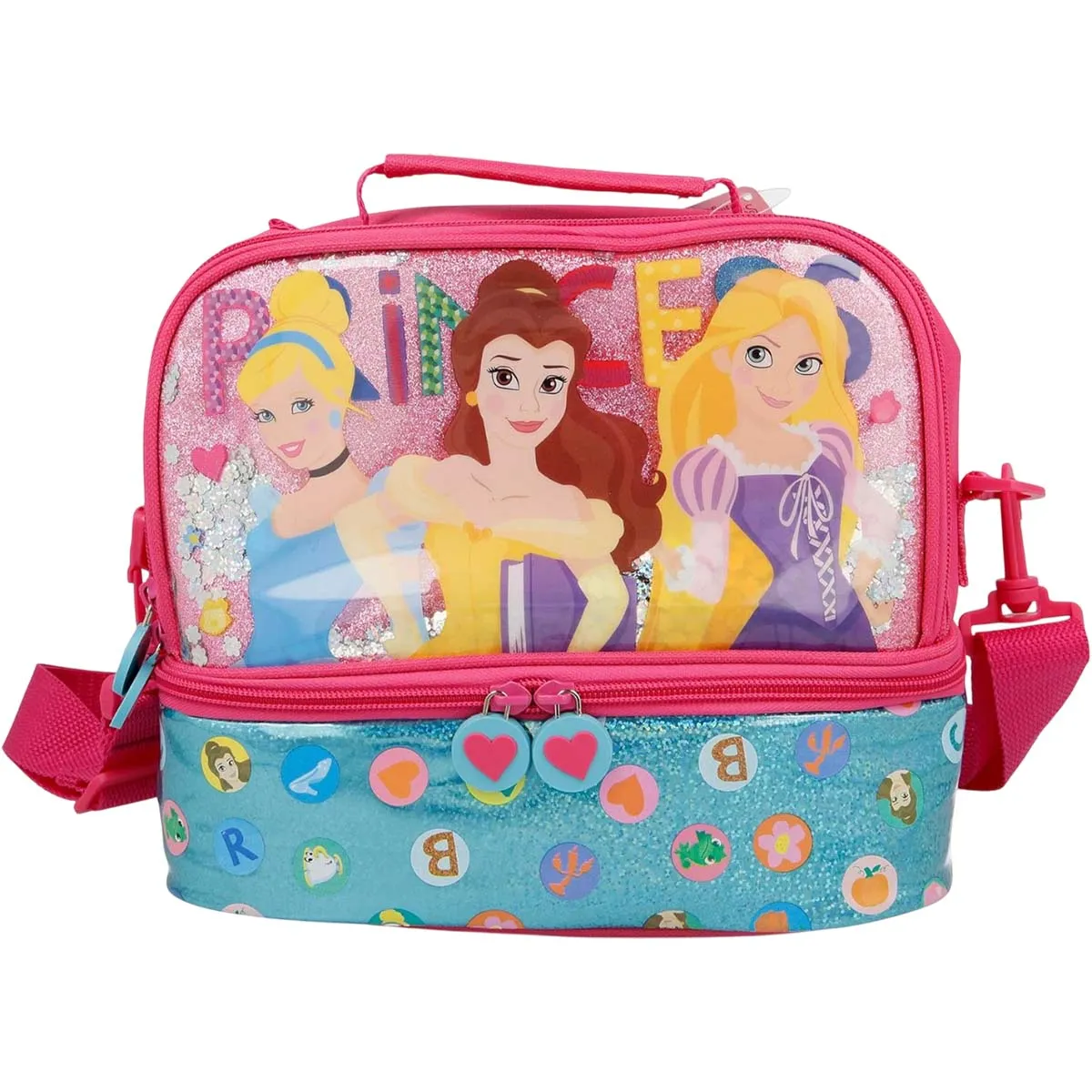 Princess Rose Sac Thermique Pour Déjeuner Avec Deux Compartiments Et Bandoulière Réglable