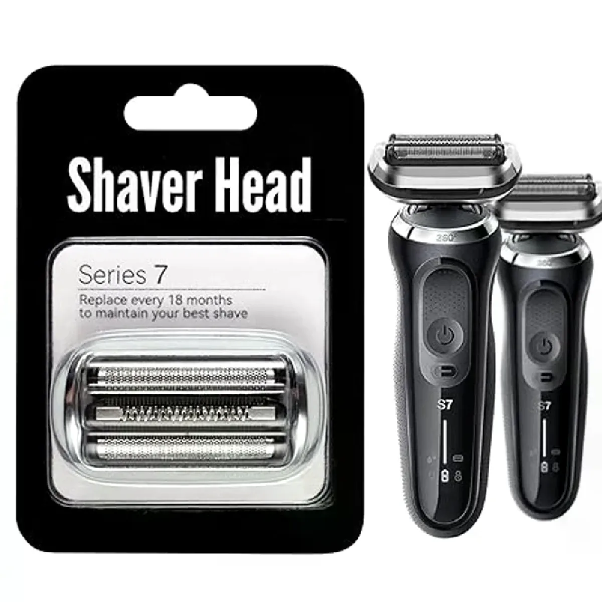 Tête De Rasoir Compatible Braun S7 (100 Years), Vhbw, Noire, Neuve, Avec Emballage