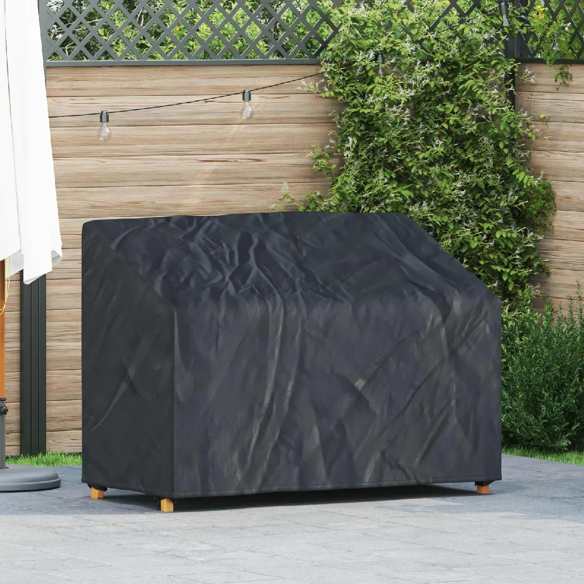 vidaXL Housse de banc de jardin 134 x 70 x 65 / 94 cm Tissu