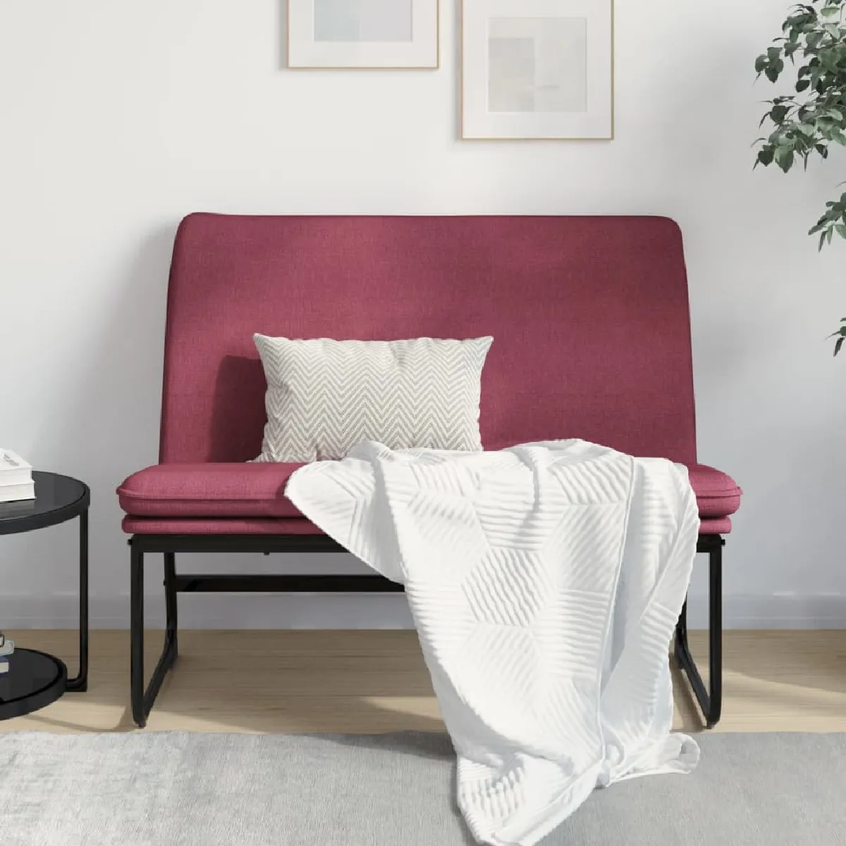 vidaXL Banc 100x75x76 cm Tissu - vue 6