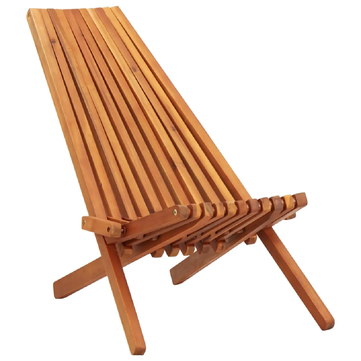 vidaXL Chaise Pliable dExtérieur Chaise de Jardin Chaise de Camping Chaise de Patio Bois dAcacia Solide 45974 - vue 2