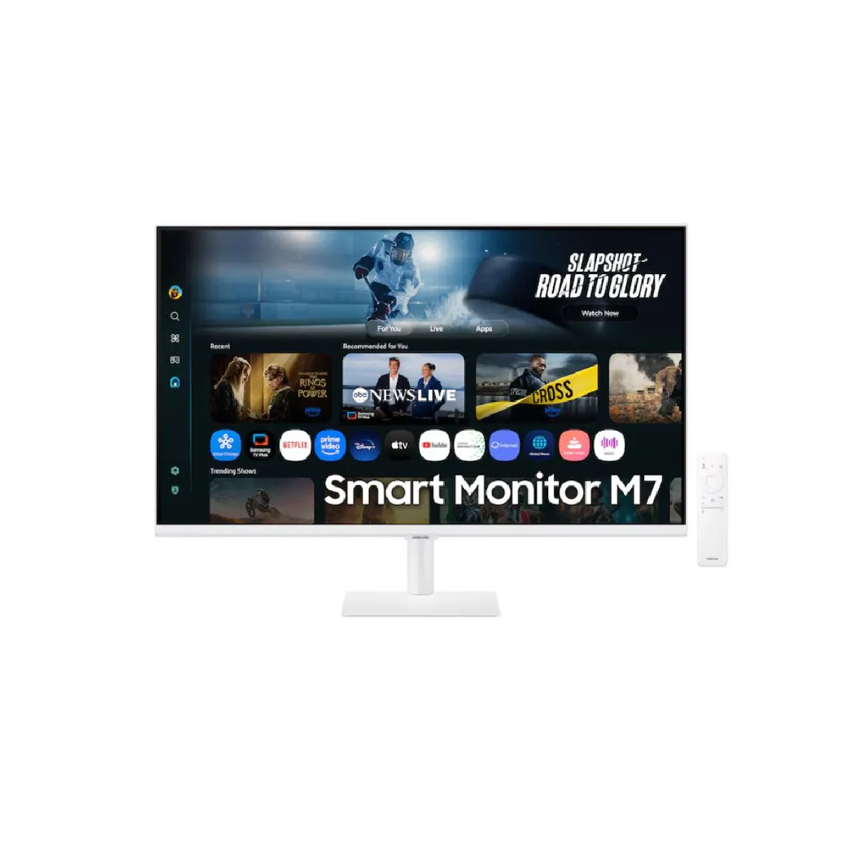 Ecran 32 Samsung Smart Monitor M70F 3840x2160 VA 16:9 4ms 300cdm² 3000:1 60Hz 2xHDMI USB C 3xUSB HPs Pied Orientable inclinable Pivot