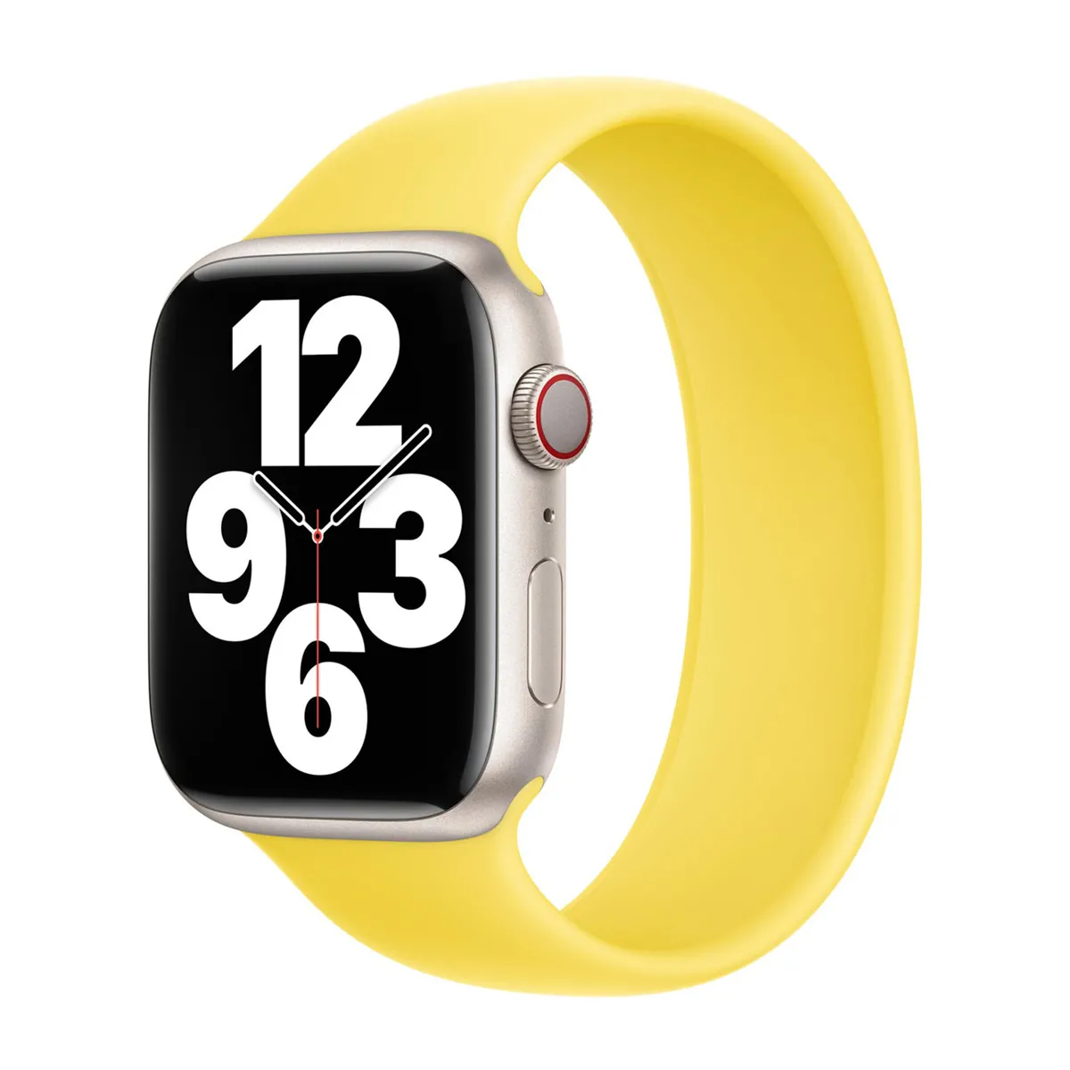 Bracelet Boucle unique en Silicone pour Apple Watch 38404142 mm Taille 8 Canary Yellow