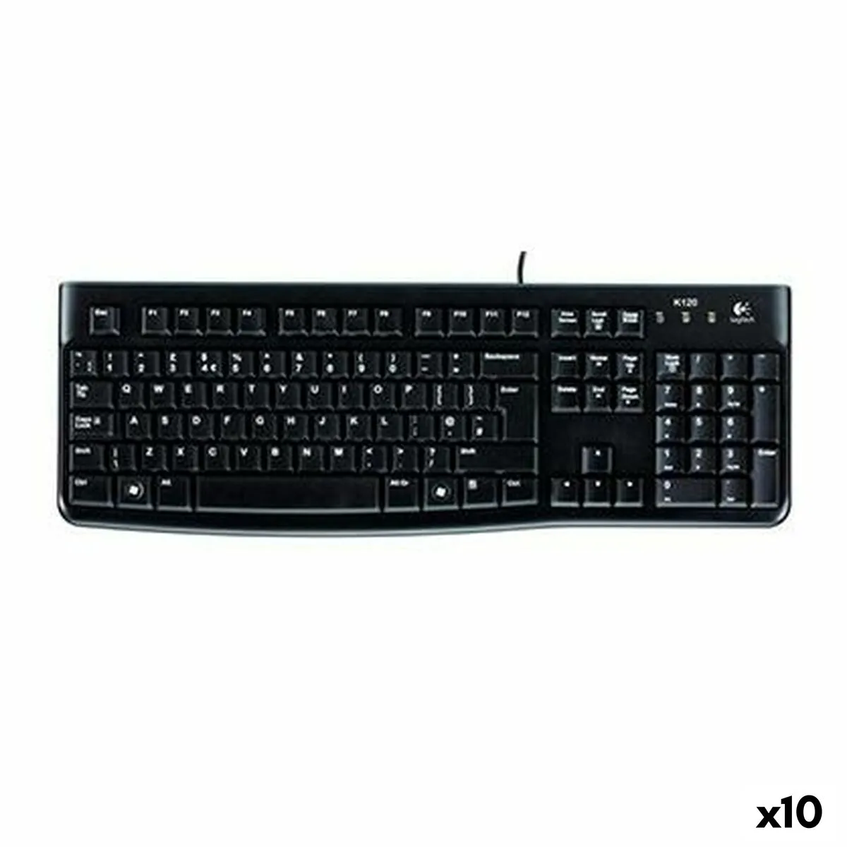 Clavier Logitech K120 Espagnol Qwerty 10 Unités