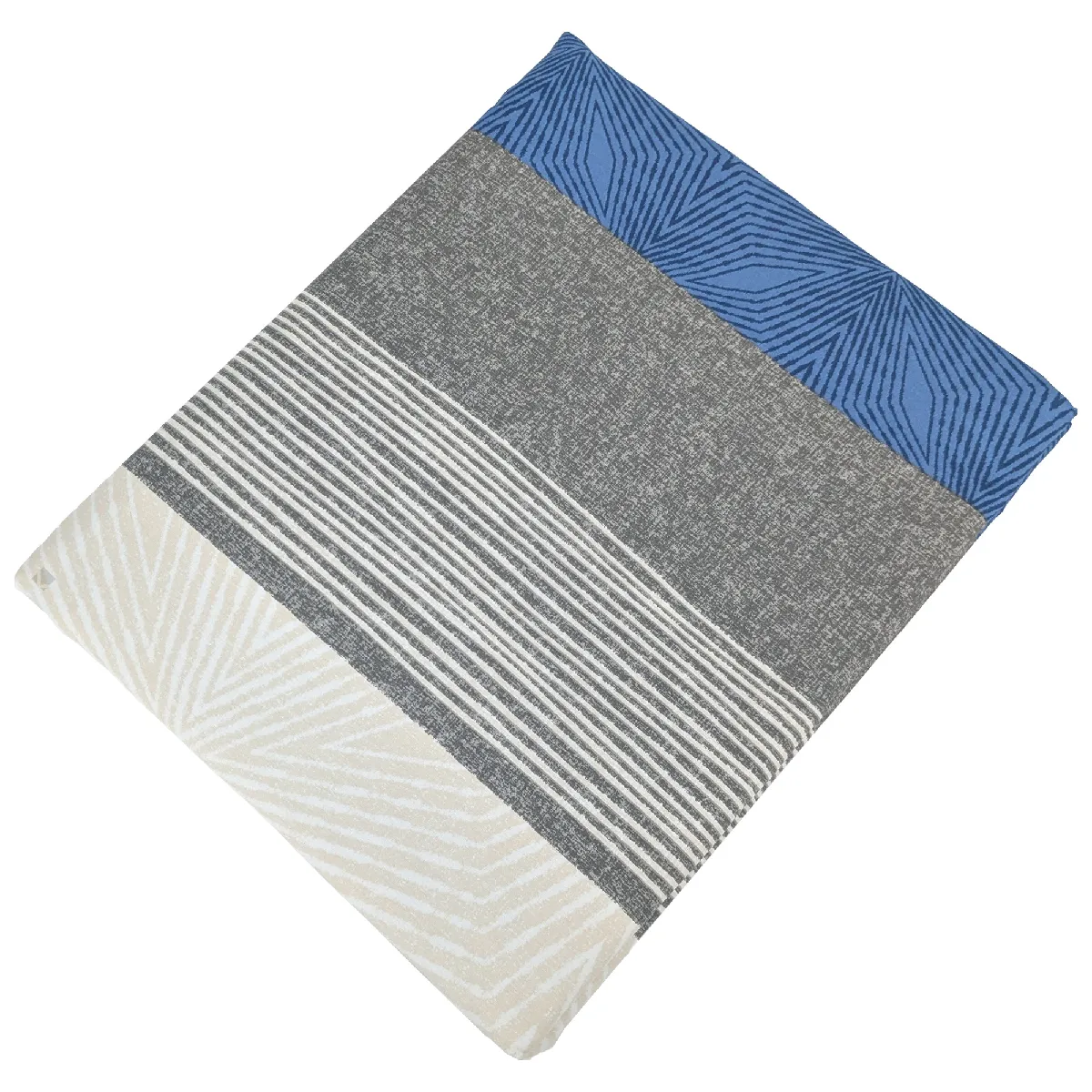 Linnea drap plat satin de coton Tiago - Bleu