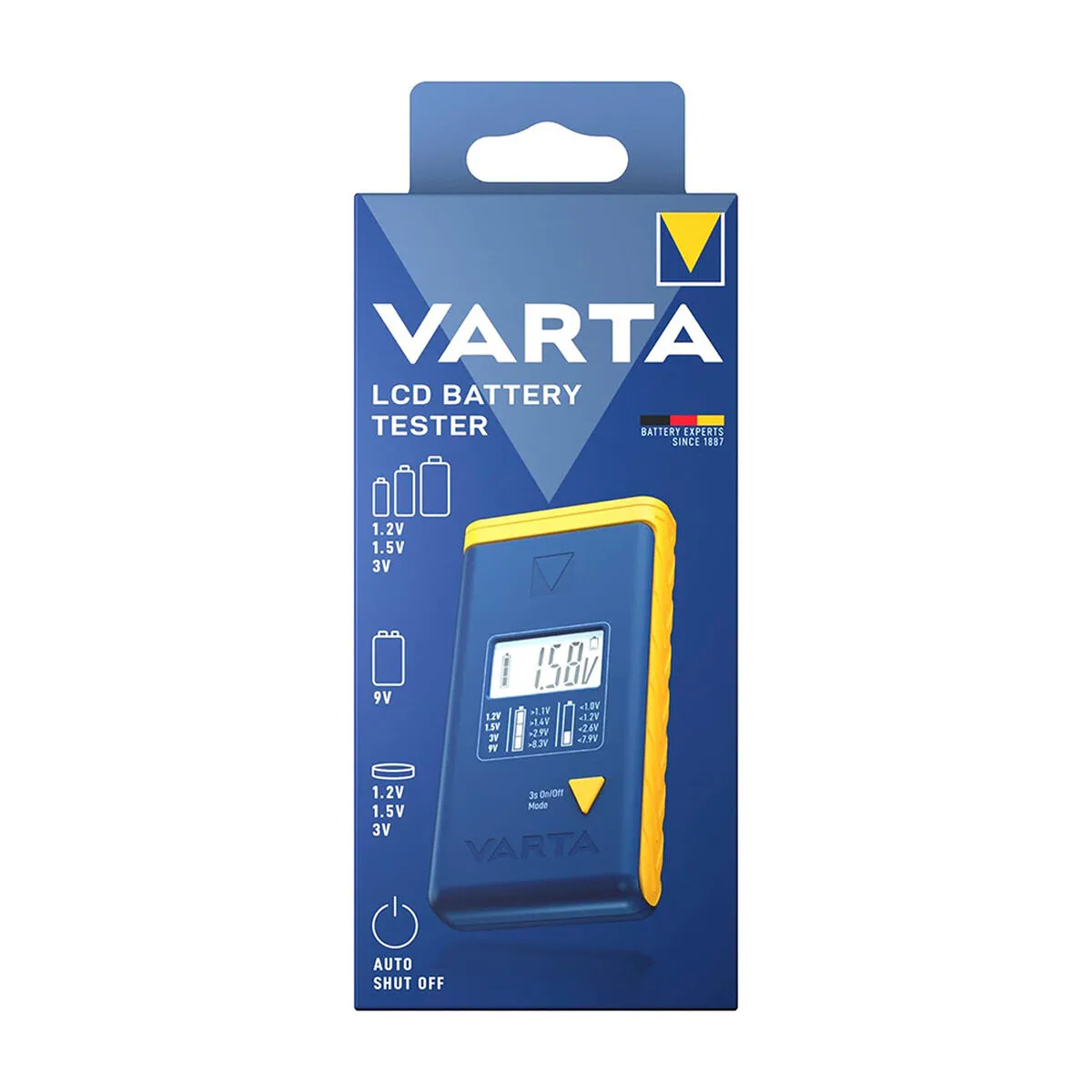 Testeur de piles VARTA 00893 LCD Plage de mesure 1 2V à 9V Compact et pratique - vue 3