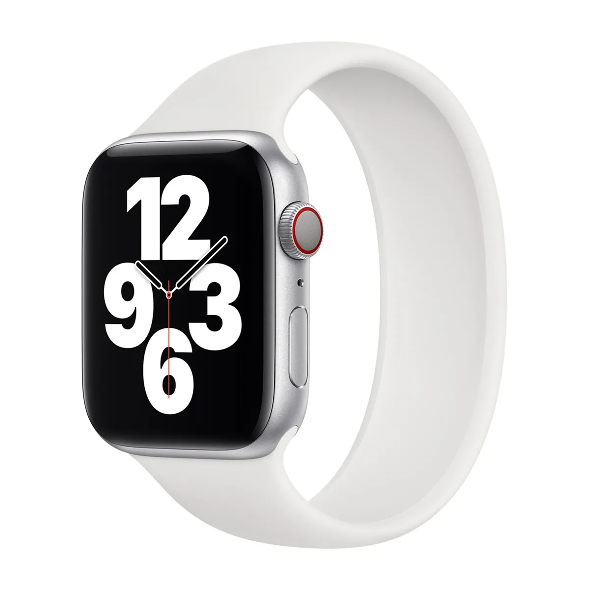 Bracelet Boucle unique en Silicone pour Apple Watch 38/40/41/42 mm - Taille 9 - White