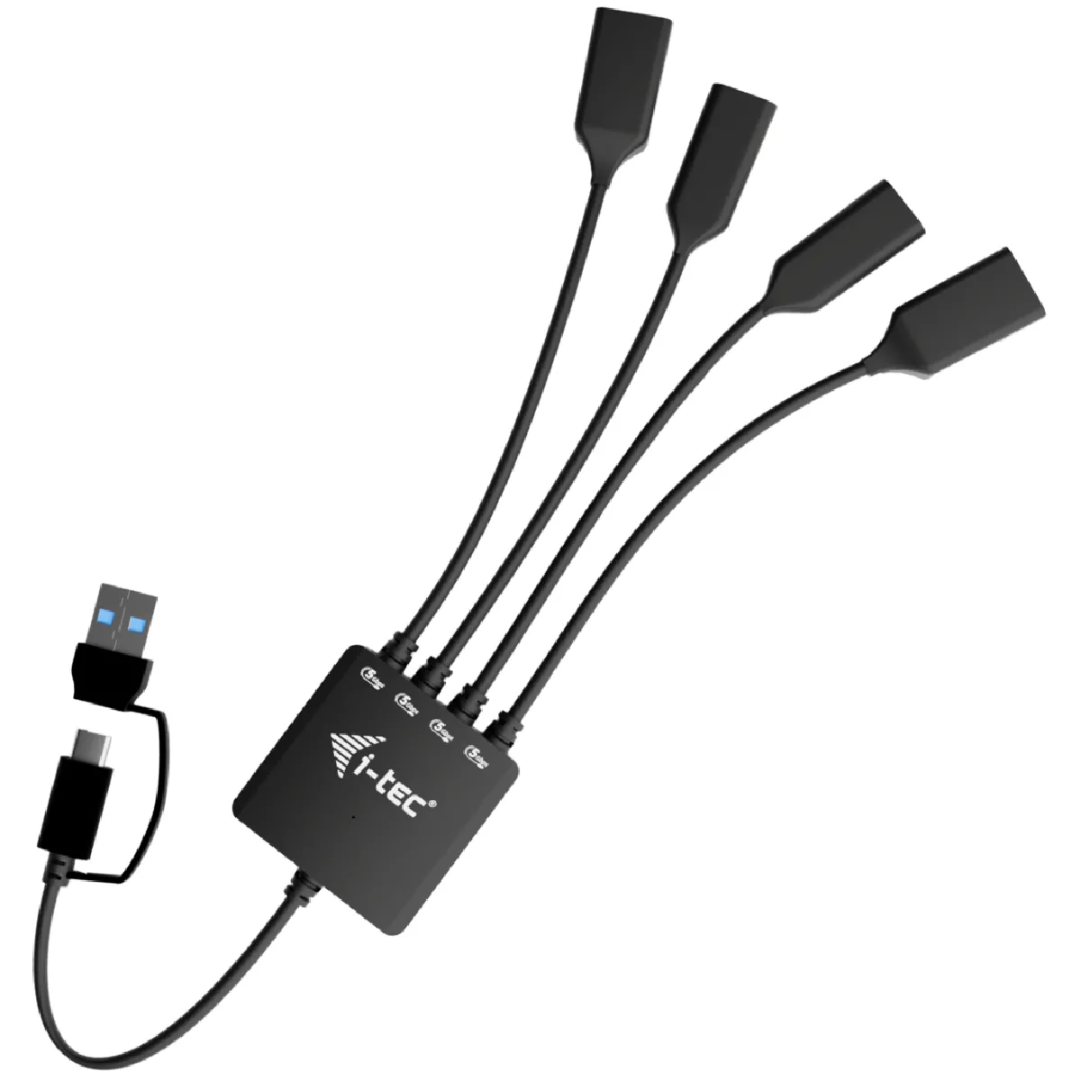 I-Tec Noir Usb-C/Usb-A Cable Hub 4 Port (2X Usb-C, 2X Usb-A) - Neuf - Image 3