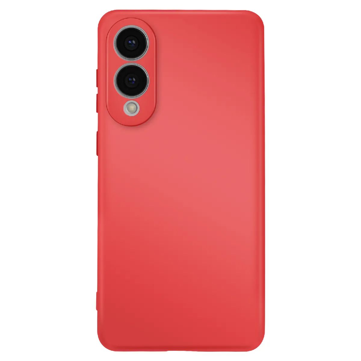 Avizar Rouge Coque Pour Galaxy S25 Edge Soft-Touch En Silicone Semi-Rigide