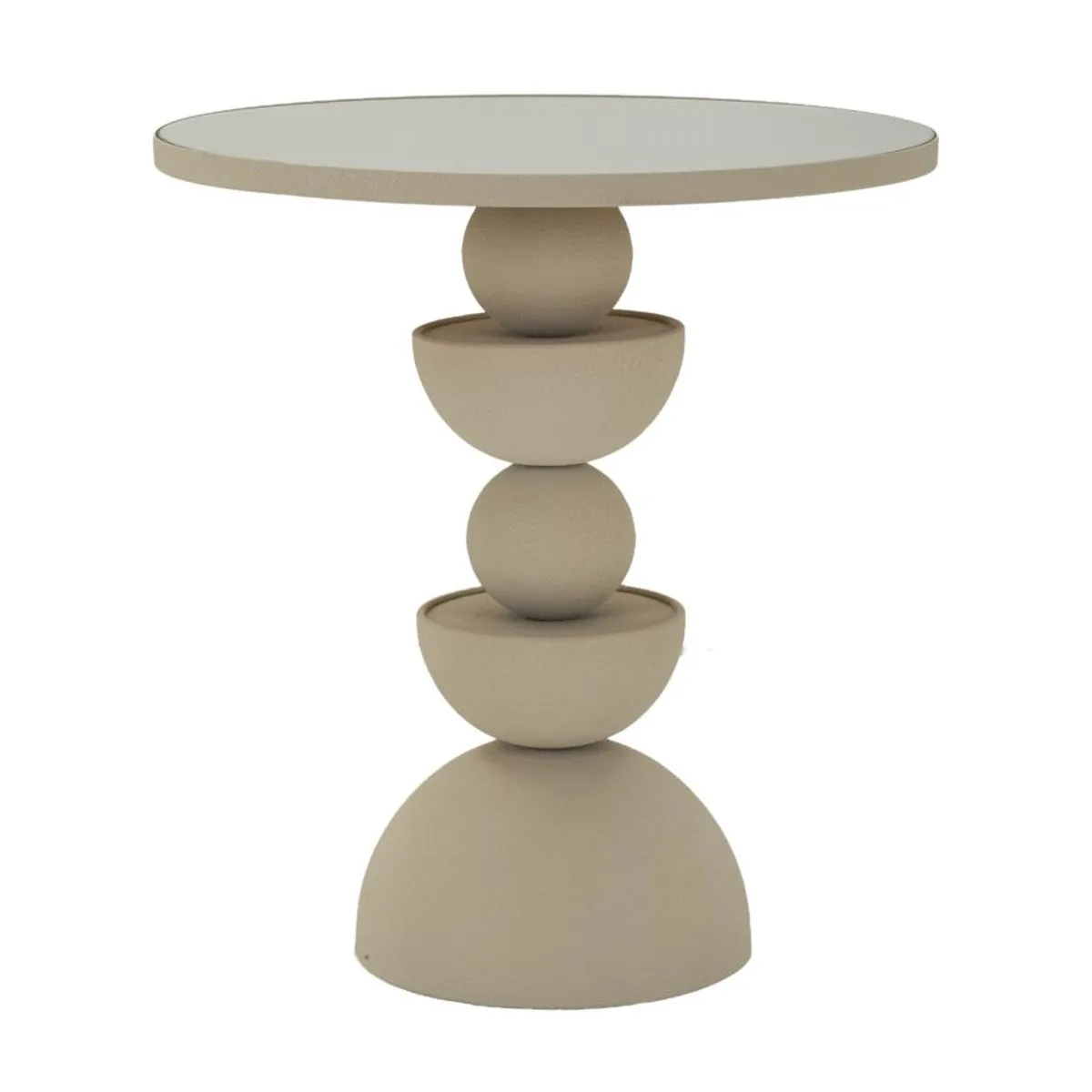 Meilleurs prix pour Table Basse MF798, Beige, Métal, 45x45x49,5 cm