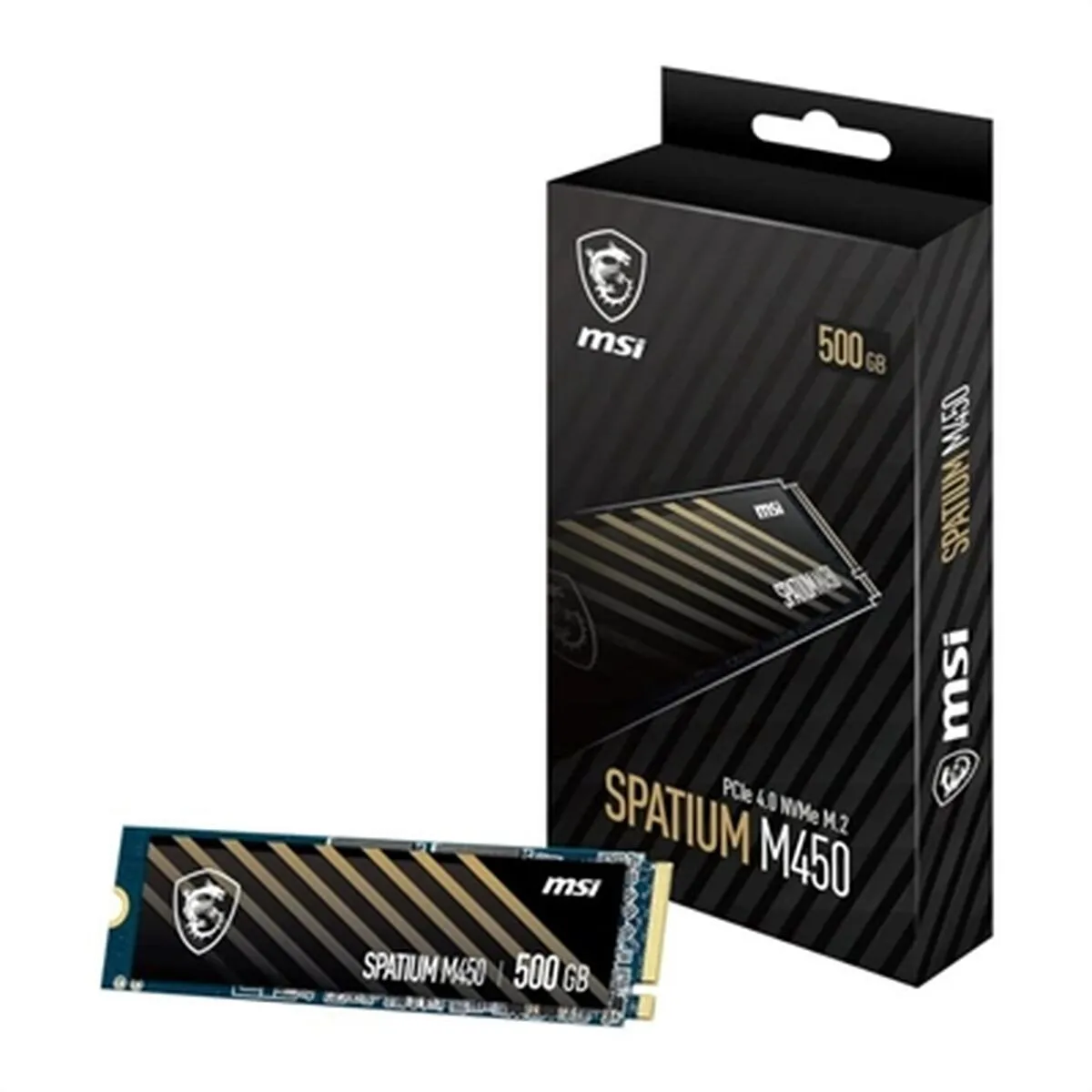 Msi Noir Spatium M450 Pcie 4.0 Nvme M.2 500Gb V1 500 Go Pci Express 4.0 3D Nand - Neuf - Image 3