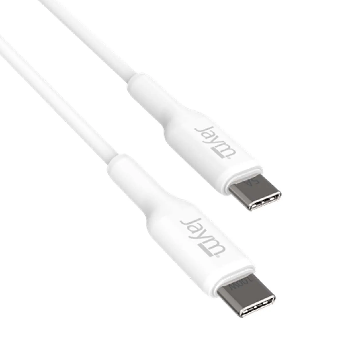 Jaym Blanc Câble De Charge 5A Et Synchro Usb-C Vers Usb-C Pd 3.0 100W 1M - Image 4