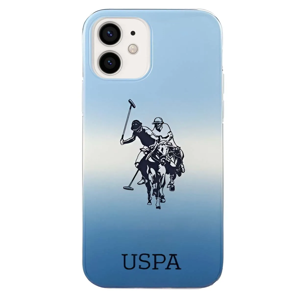 Coque pour iPhone 12 Mini Assn Logo Gradient Ultra R&eacute;sistant U.S Polo Bleu ciel