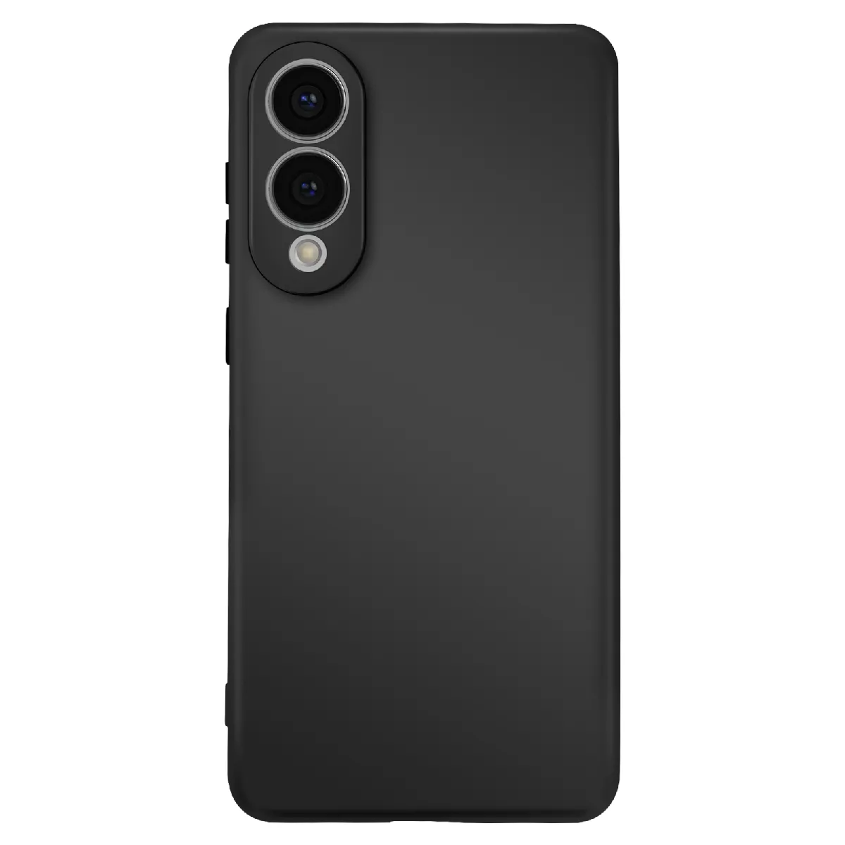 Avizar Noir Coque Pour Galaxy S25 Edge Soft-Touch En Silicone Semi-Rigide