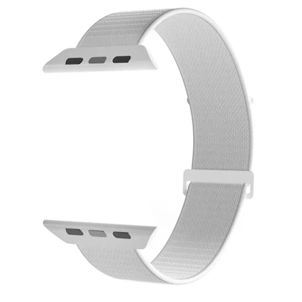 Bracelet pour Watch 38-40-41-42mm Nylon Sport Ajustable et Confortable Blanc / Gris
