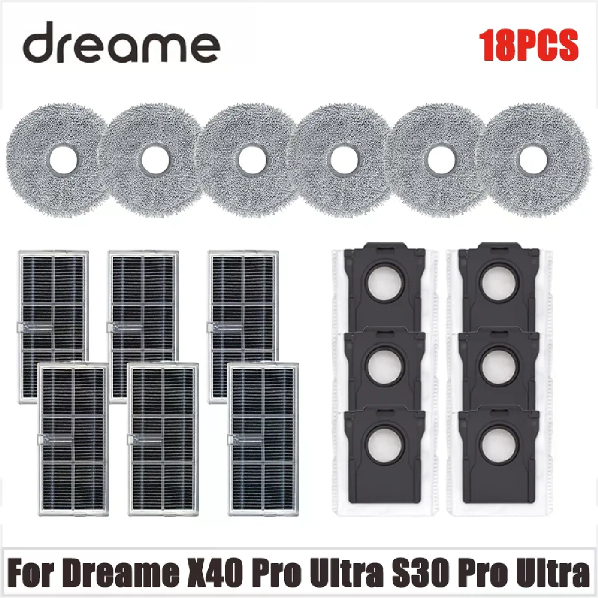 Générique Kit Accessoires Pour Robot Dreame X40 Ultra