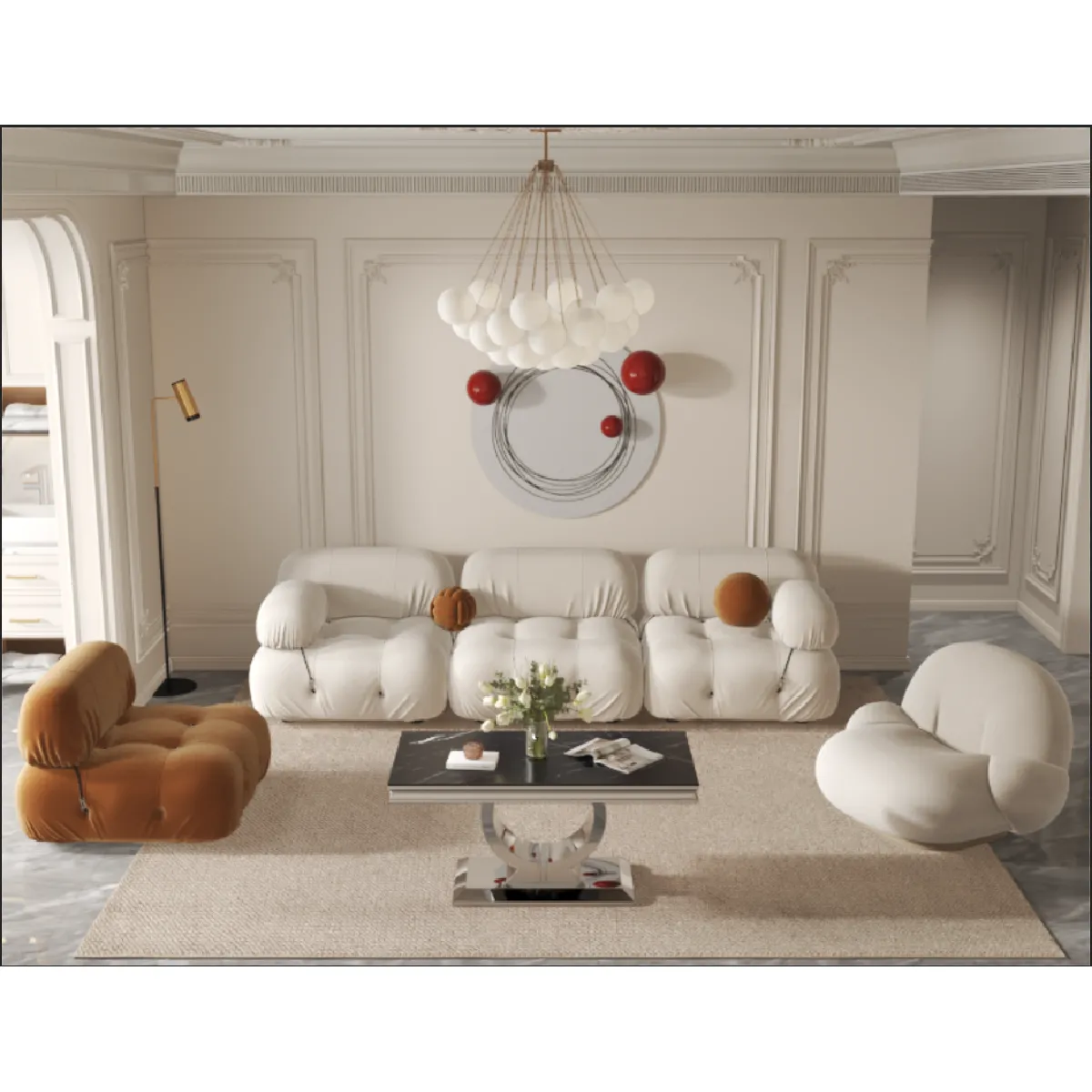 Meilleurs prix pour Table Basse INVICTUS – Chrome & Verre Trempé – 120x60x45 cm