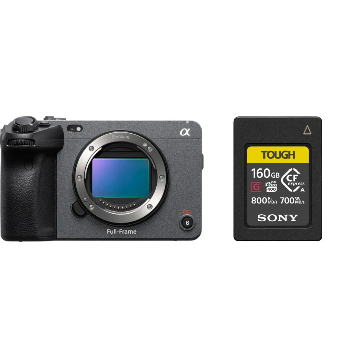 Sony FX3A plein format Cinema Line Boîtier + carte mémoire Sony CFexpress Type A TOUGH 160 Go