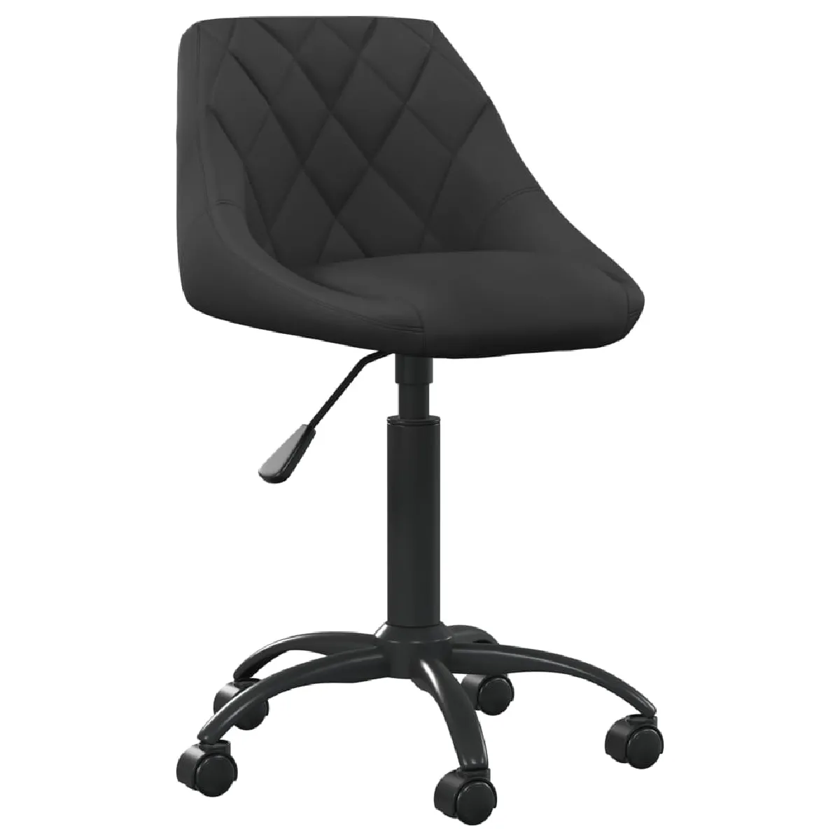 Decoshop26 Tabouret de bureau à roulettes - Noir