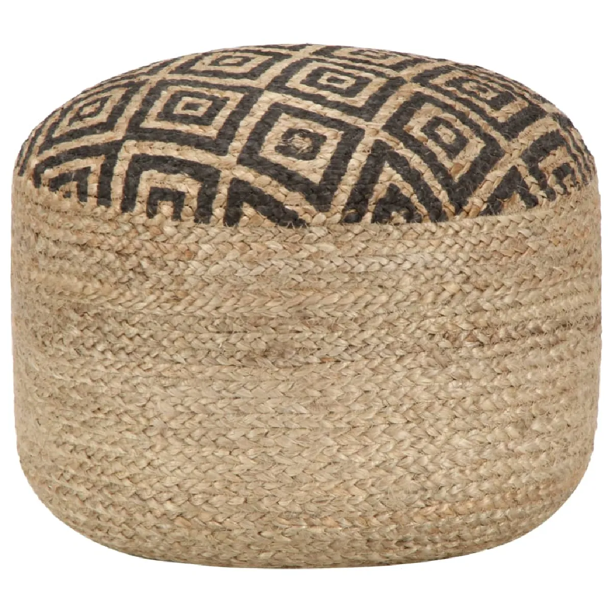 Pouf tabouret repose-pied en cordes de jute tressées à la main 45 x 30 cm jute noir DEC030009 Pouf tabouret repose-pied en cordes de jute tressées à la main 45 x 30 cm jute noir DEC030009