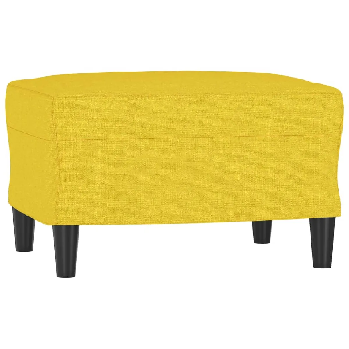 Decoshop26 Repose-pieds tabouret - Jaune clair
