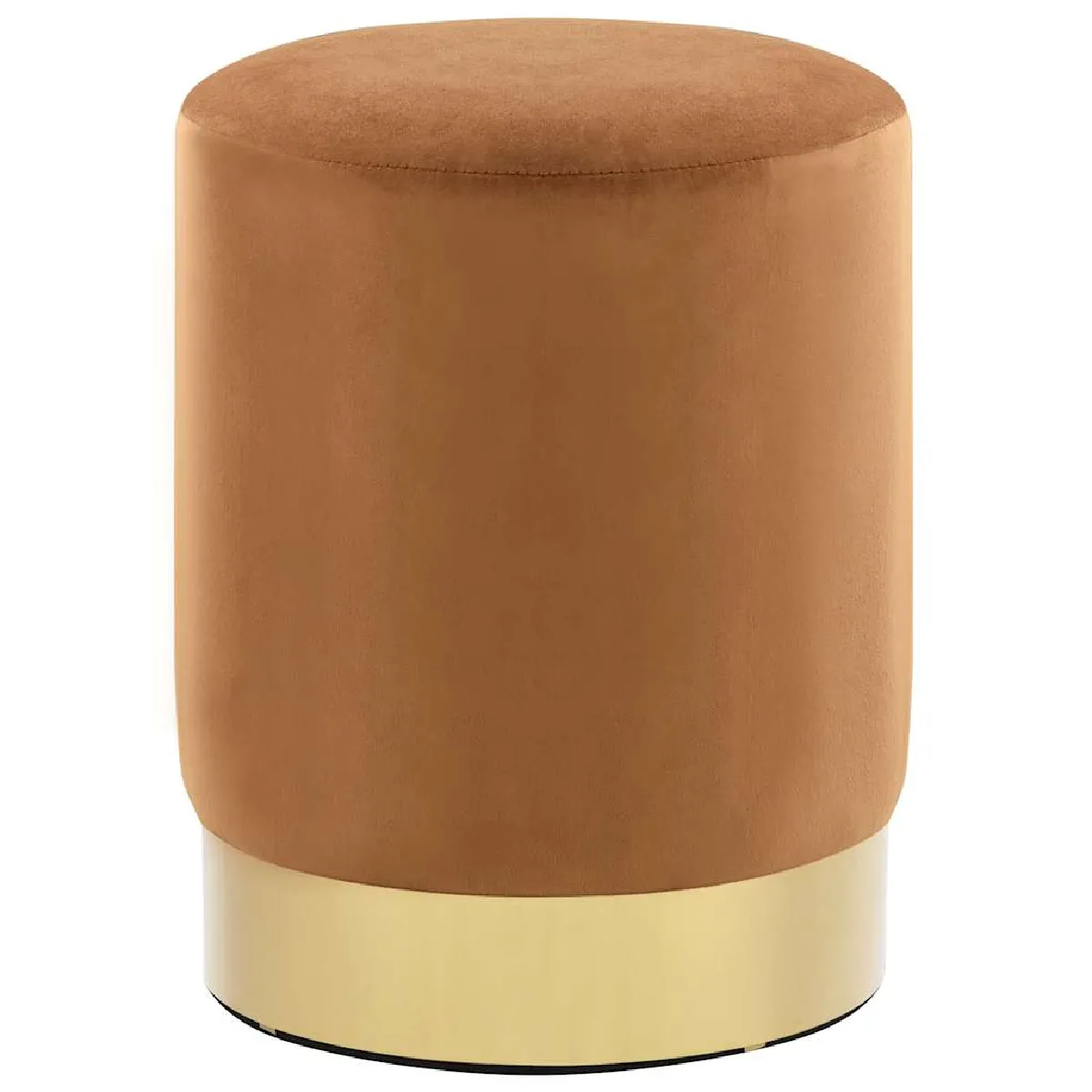 Decoshop26 Pouf tabouret velours - Marron Decoshop26 Pouf tabouret velours - Marron