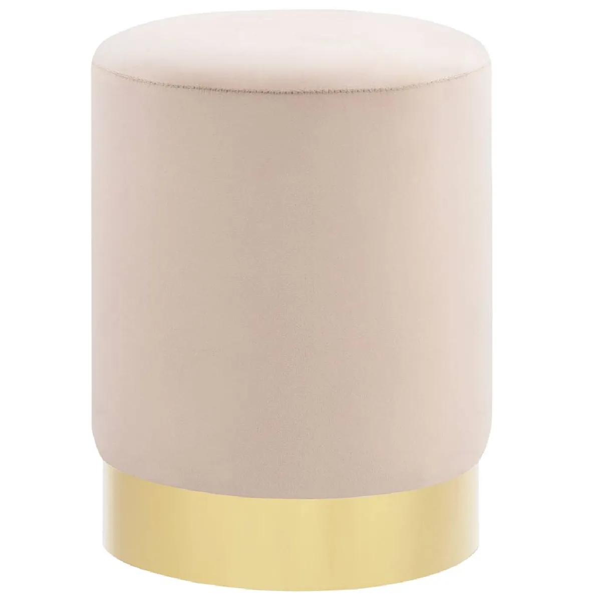 Decoshop26 Tabouret pouf velours - Abricot Decoshop26 Tabouret pouf velours - Abricot