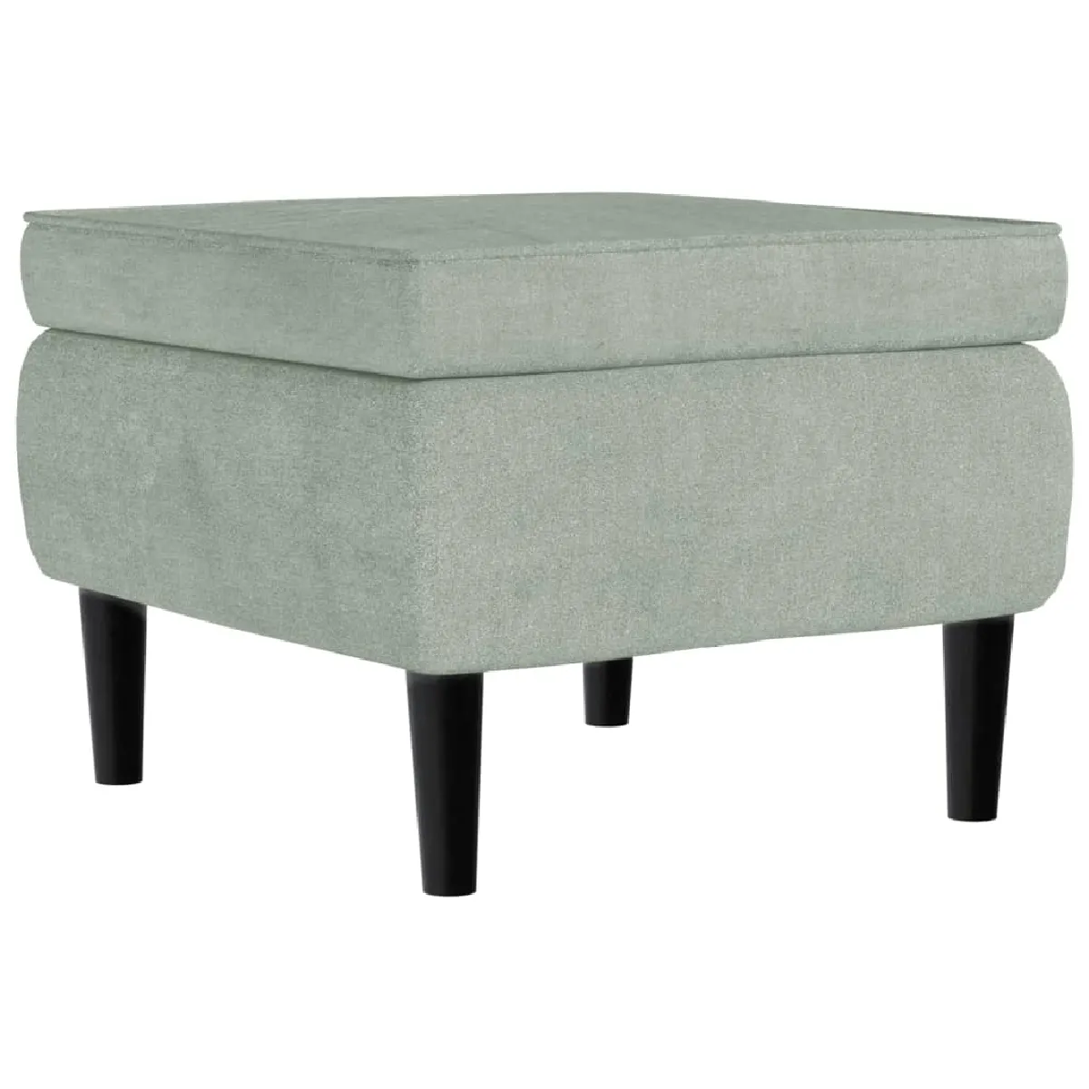 Decoshop26 Tabouret de bar en velours - Gris clair