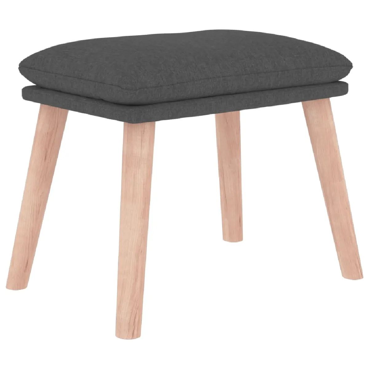 Repose-pieds tabouret 45 x 29,5 x 35 cm tissu gris DEC030280