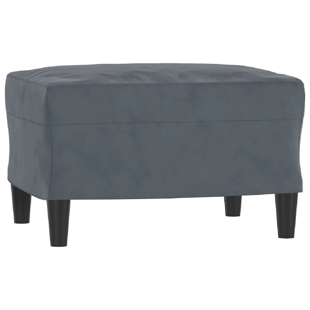 Decoshop26 repose-pieds tabouret - Gris foncé