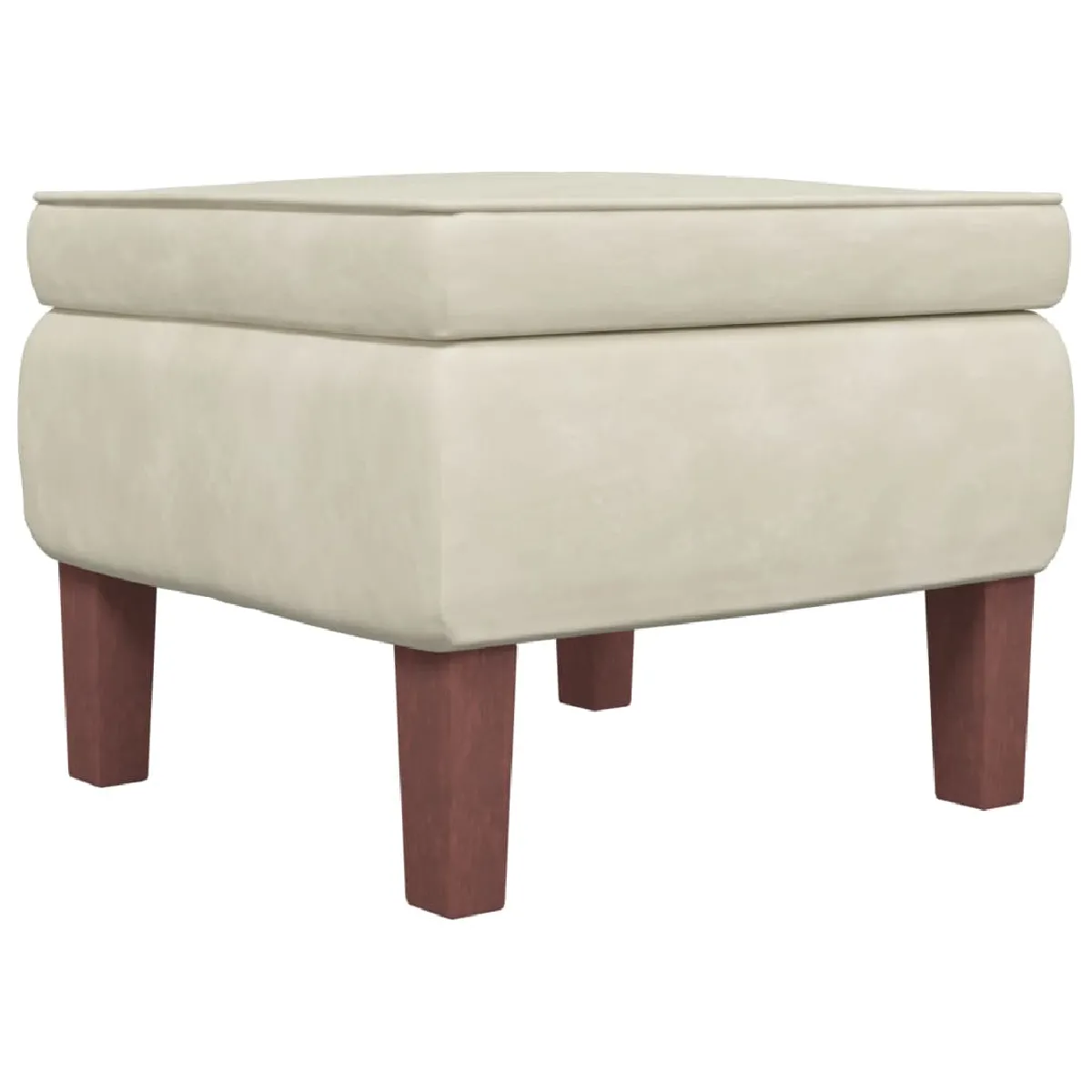 Decoshop26 Tabouret de bar velours - Crème