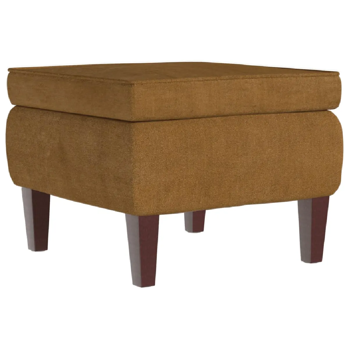 Decoshop26 Tabouret repose-pieds velours - Marron