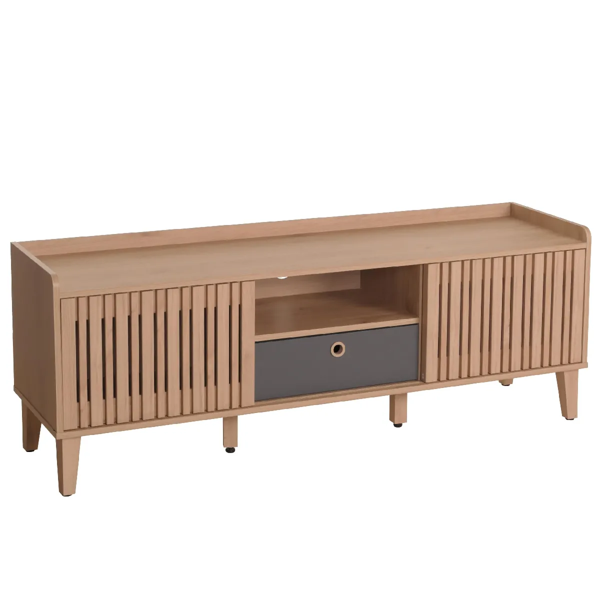 Decoshop26 Meuble TV manguier - Gris Decoshop26 Meuble TV manguier - Gris