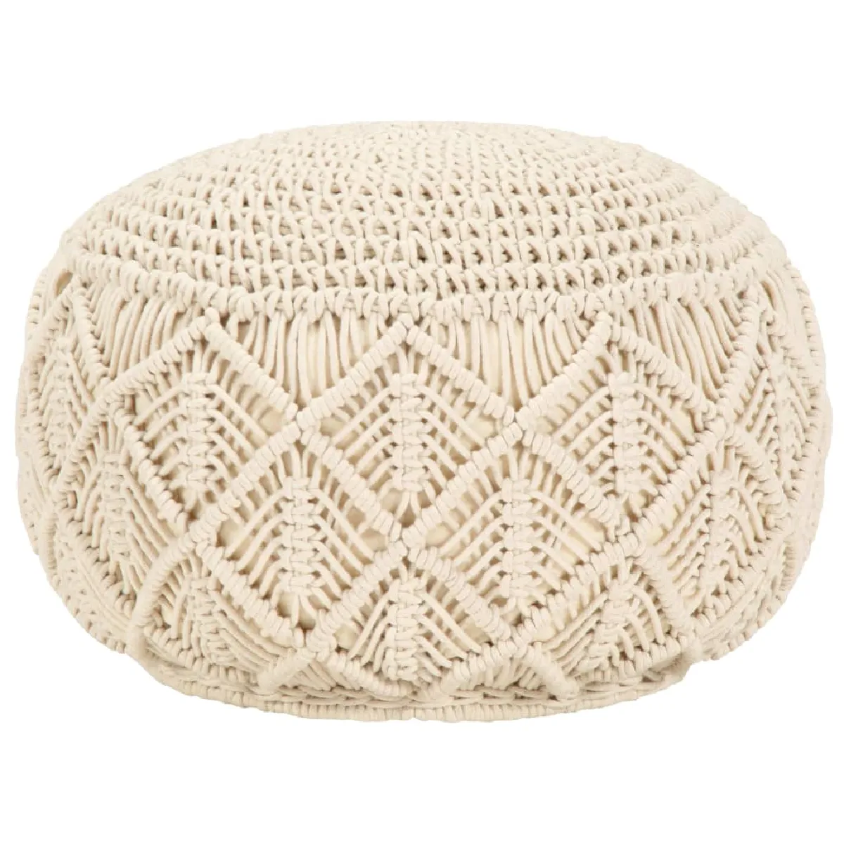 Decoshop26 Pouf rond coton - Beige Decoshop26 Pouf rond coton - Beige