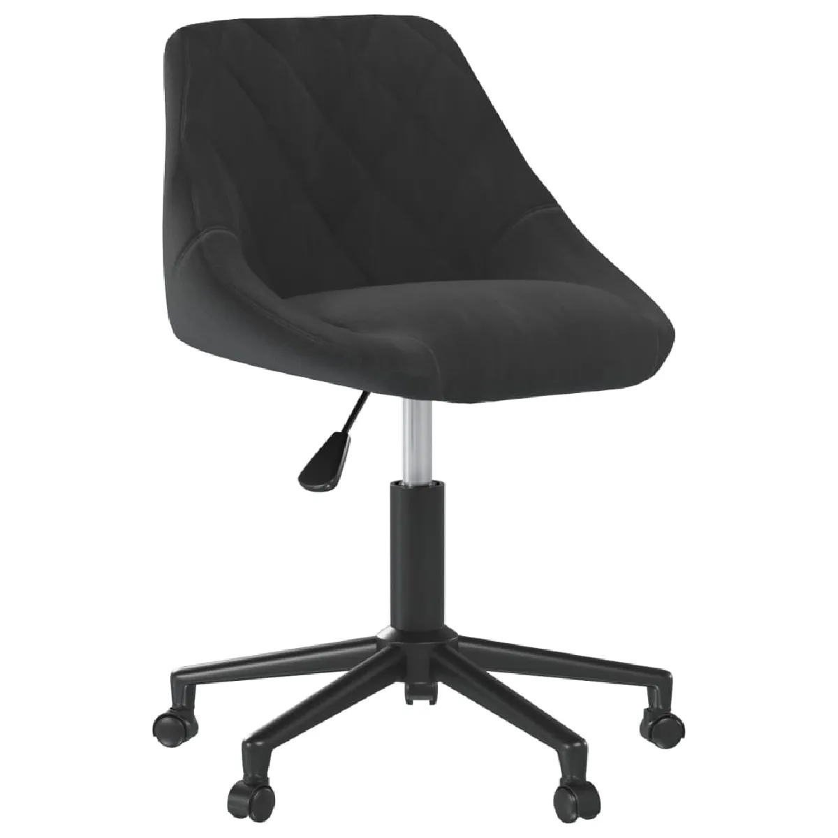 Decoshop26 Tabouret de bureau à roulettes - Noir