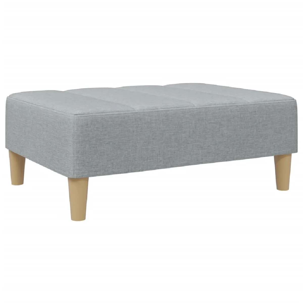 Repose-pieds tabouret bout de lit 77 x 55 x 31 cm en tissu gris DEC030263