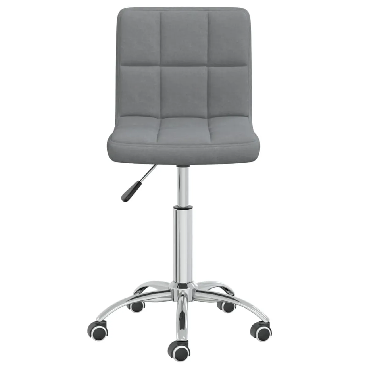 Decoshop26 Tabouret de bureau sur roulettes - Gris clair