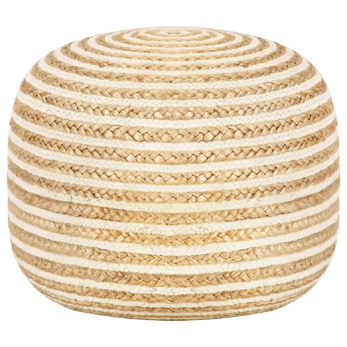 Pouf tabouret repose-pied fait à la main 45 x 30 cm en cordes de jute brun DEC029971 Pouf tabouret repose-pied fait à la main 45 x 30 cm en cordes de jute brun DEC029971