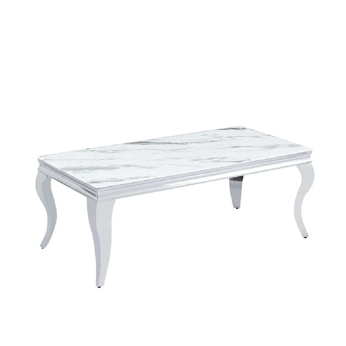 Meilleurs prix pour Table basse BAROQUE Chrome 120x60x45 cm