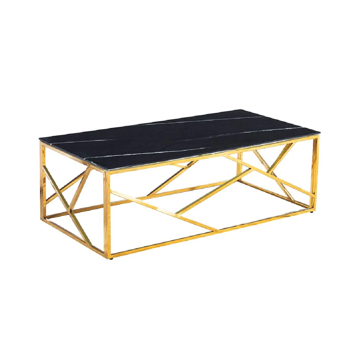 Meilleurs prix pour Table Basse GEOMAG Gold 120x60x45 cm