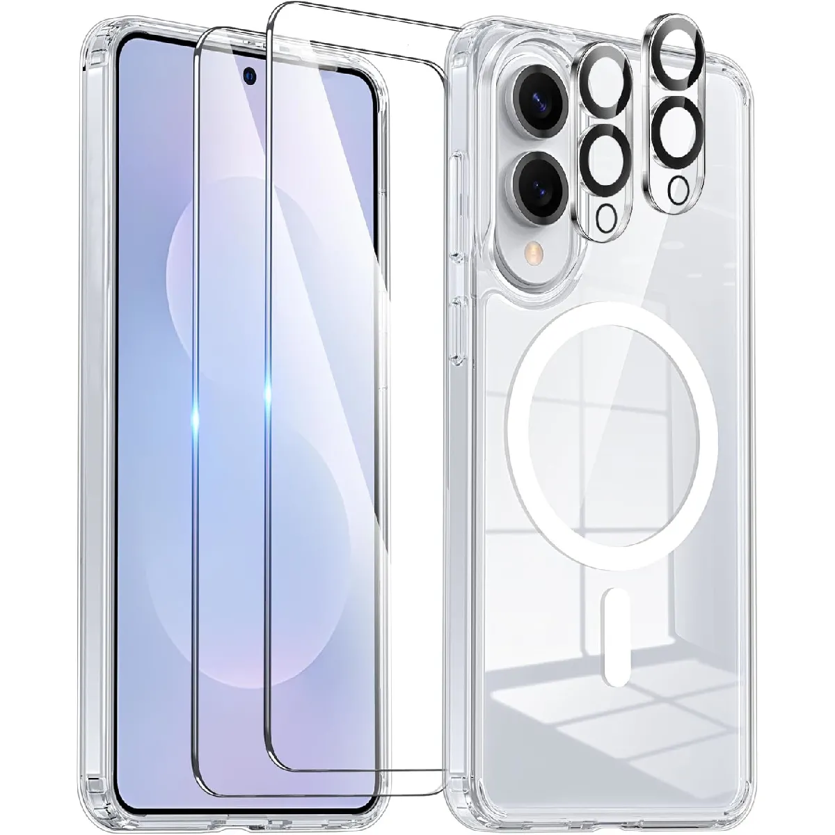 Little Boutik Coque Compatible Magsafe Samsung Galaxy S25 Edge - Transparent