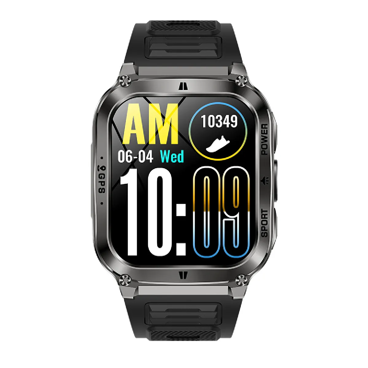 Montre connectée NX30 - Appels Bluetooth, GPS, Lampe torche, Étanche - Noir