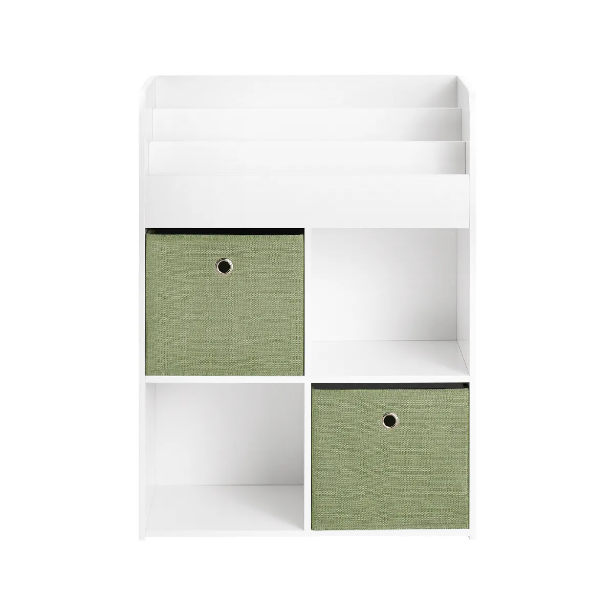SoBuy KMB79-W Bibliothèque pour Enfant, Étagère de Rangement pour Jouets et Livres, 3 Étagères, 4 Compartiments et 2 Boîtes de Rangement SoBuy KMB79-W Bibliothèque pour Enfant, Étagère de Rangement pour Jouets et Livres, 3 Étagères, 4 Compartiments et 2 Boîtes de Rangement