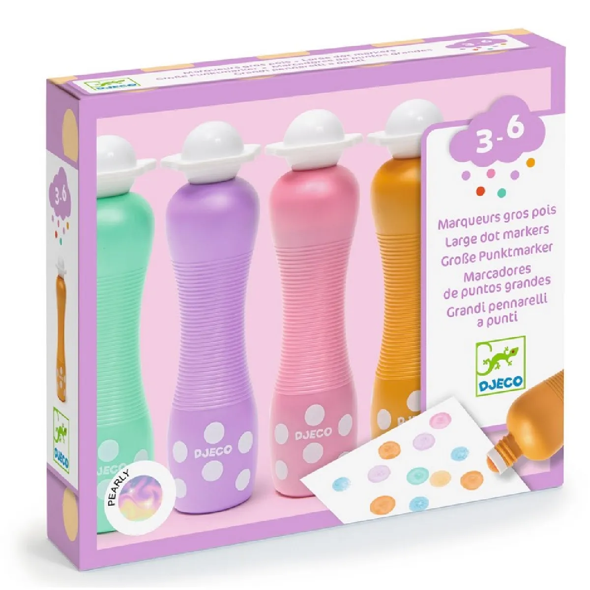 Djeco Multicolore Marqueurs Pearly - Image 2