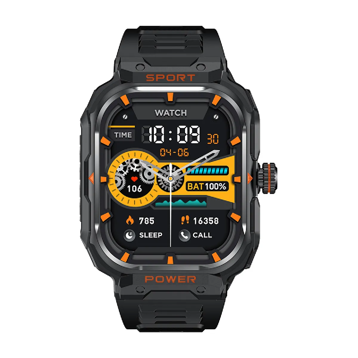 Montre connectée femme - Multifonction avec suivi du rythme cardiaque et activité sportive - Noir